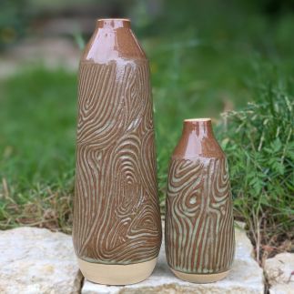 Grand vase bois vert