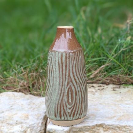 Vase bois vert