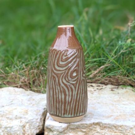 Vase bois vert