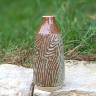 Vase bois vert